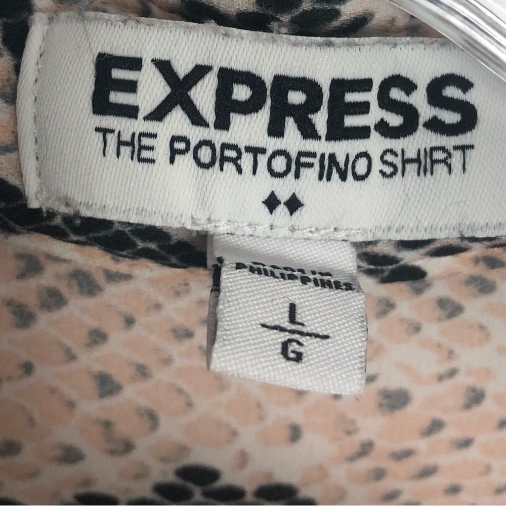 Express V-Neck Buttoned Down Shirt - Picture 2 of 7